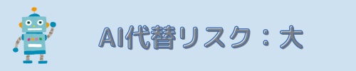 AI代替リスク：大